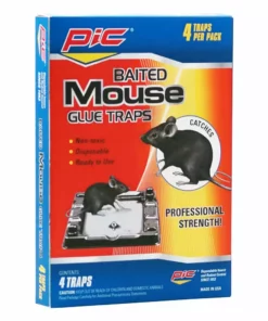 Deals π PIC Baited Mouse Glue Trap, 4- Pack - GT-4 - Baits & Traps π