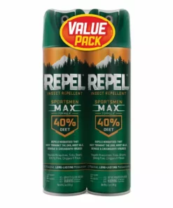 Promo 🎉 Cutter Repel Aerosol Insect Repellent Sportsmen Max Formula 40% Deet, 6.5 oz. Twin Pack - HG-33802 - Insecticides 🎉