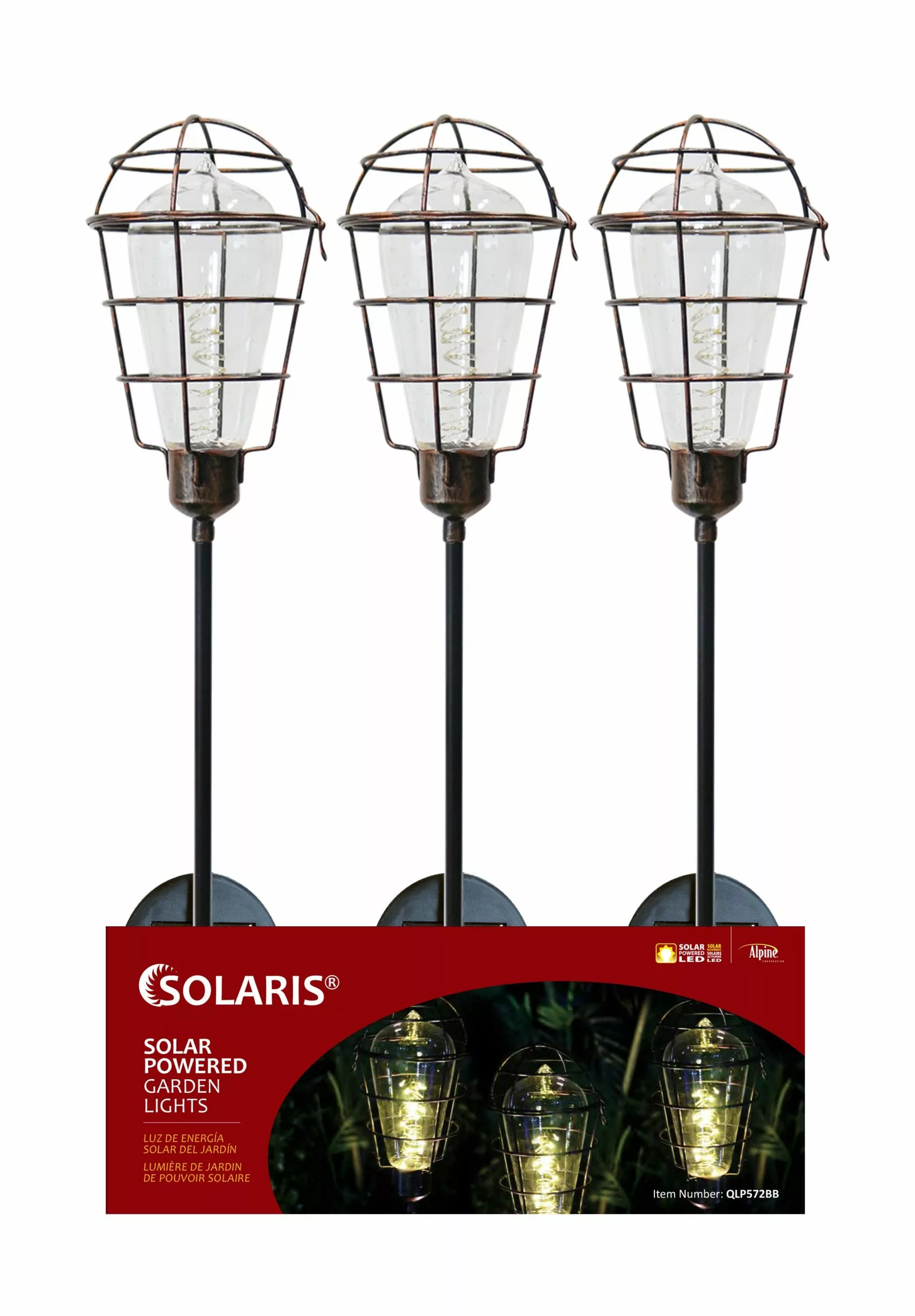 Cheapest β€οΈ Assorted Alpine Solar Metal Edison Light Bulb Stake QLP572BB-12 π - Image 2