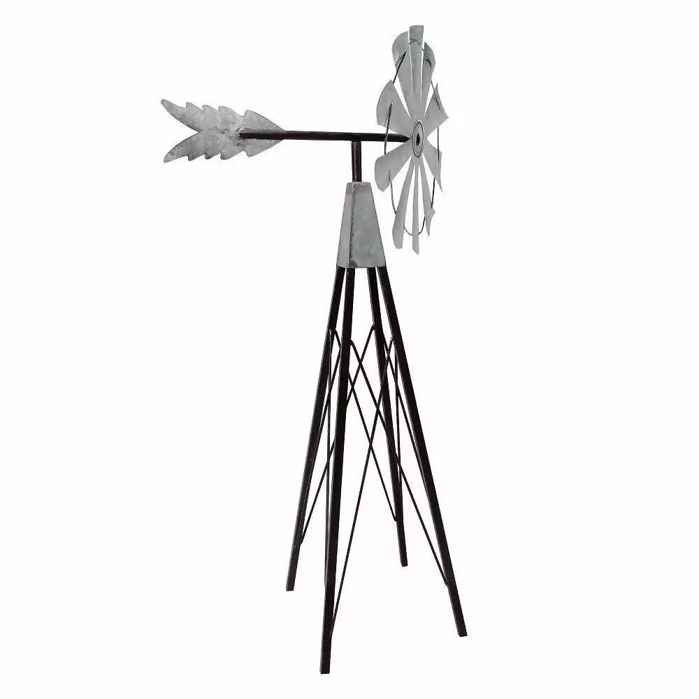 New π Alpine Bronze And Silver Mini Windmill - JUM368 - Garden Accessories β - Image 2