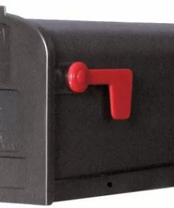 New 🎁 Gibralter Solar Group Deluxe Black Plastic Rural Mailbox PL10B0201 - Mailboxes & Signs 🎁