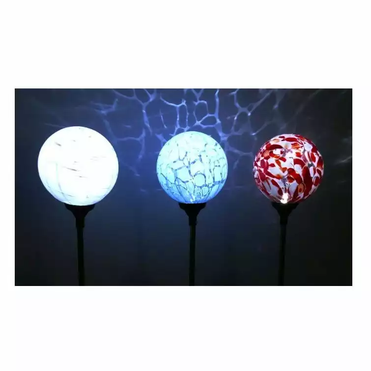 Outlet π€© RK Brand Alpine Solar Splatter Glass Ball LED Stake -Assorted HTO172ABB - Garden Accessories βοΈ - Image 2