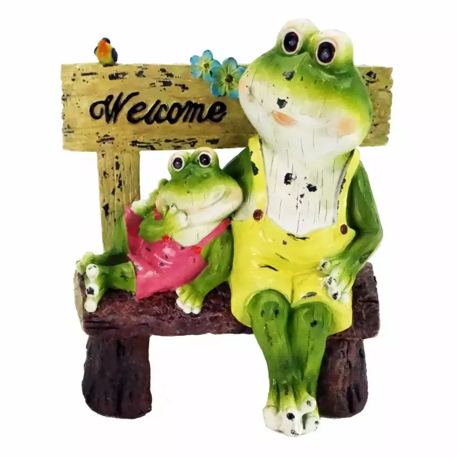 Budget β¨ Alpine Welcome Bench Frogs Statue - GDS160HH - Garden Accessories βοΈ