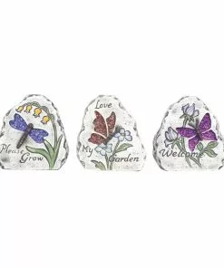 Promo ⭐ Alpine Garden Insect Flower Stone Décor Assorted - KGD318ABB - Garden Accessories 🌟