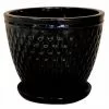 Hot Sale ⭐ Various Brands Waffle Planter, Glossy Black, Large - ASCBRP6GBL - Planters ✨