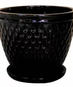Hot Sale β Various Brands Waffle Planter, Glossy Black, Large - ASCBRP6GBL - Planters β¨