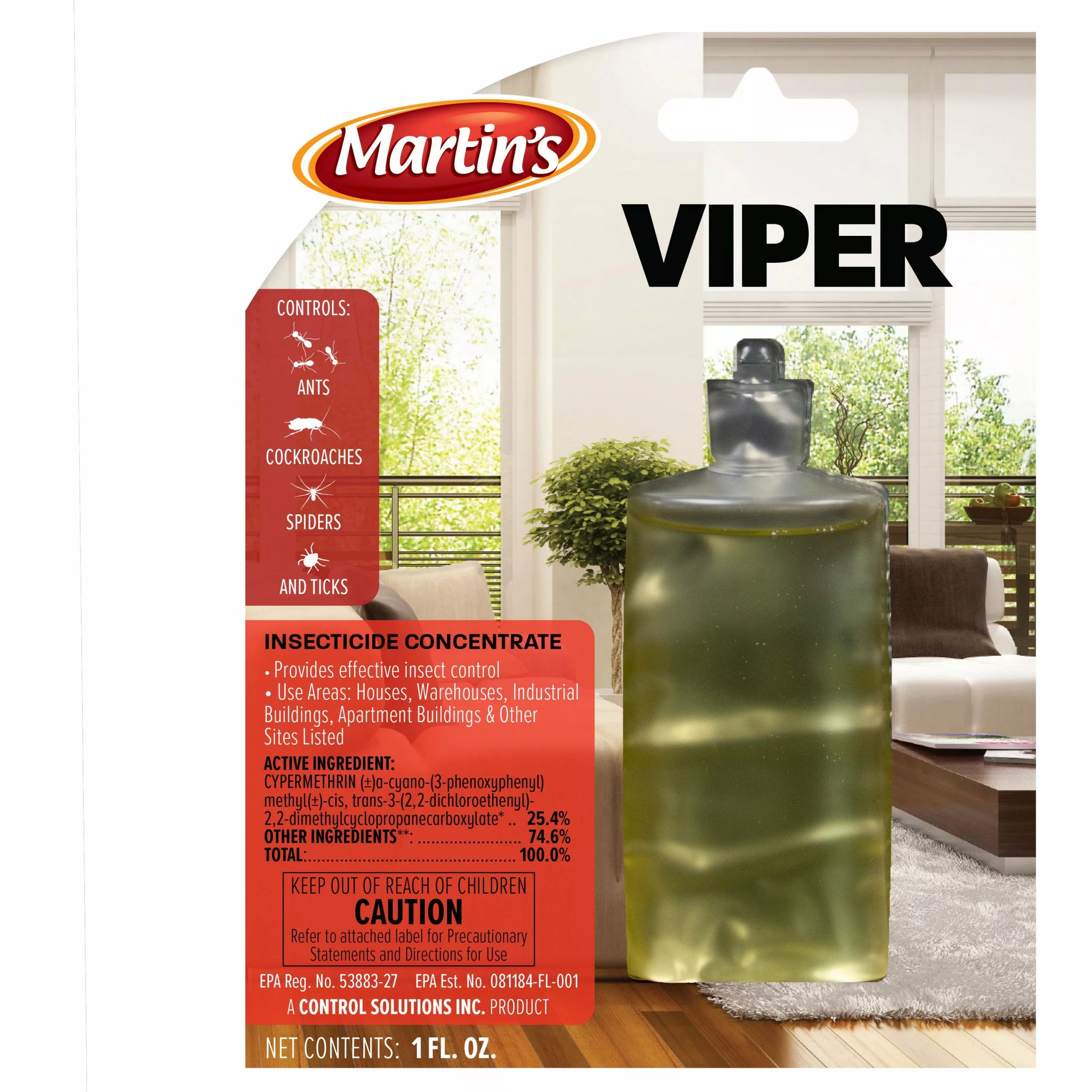 Coupon π Martin's Martin Viper Insecticide Concentrate, 1oz. Container - 82005004 - Insecticides β