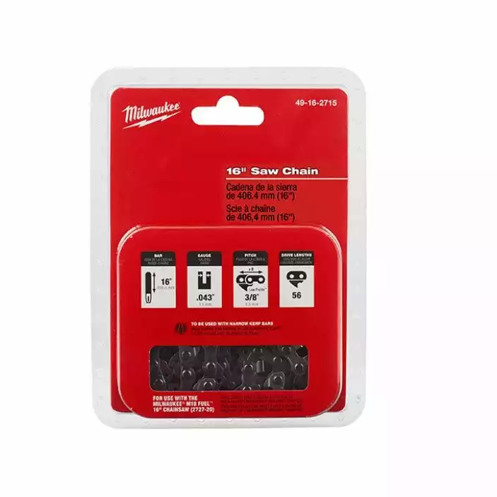 New π Milwaukee 16" Saw Chain Replacement for 2727-20 Chainsaw - 49-16-2715 - Chainsaws βοΈ