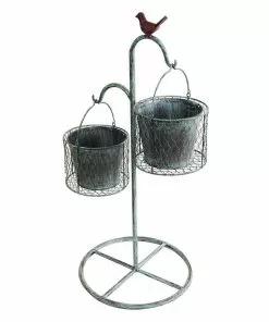 Promo 🎁 Alpine Metal Planters Hanging On Stand - ALL200 - Garden Accessories 🥰
