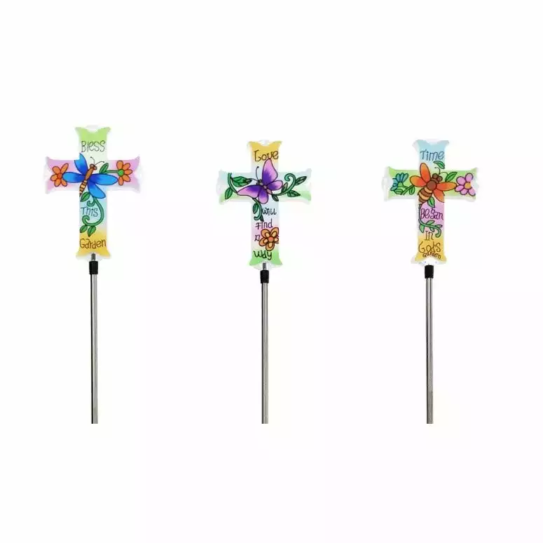Best Pirce βοΈ RK Brand Alpine Solar Floral Cross Garden Stake - RGG454A - Lighting, Torches & Firepits π