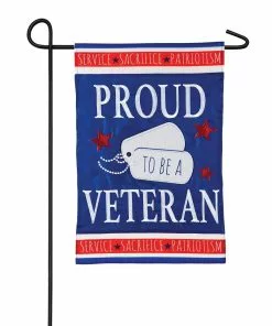 Coupon 👏 Evergreen Proud Veteran Garden Applique Flag - 169049 - Garden Flags 🧨