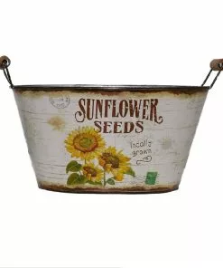 Best deal 💯 Alpine Sunflower Seeds Metal Planter - BKY206AHH - Decorative Planters ✨