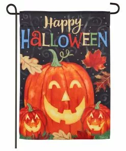 Cheap 😍 Evergreen Haunted 🎃 Halloween Garden Suede Flag - 14S9270 - Garden Flags 🛒