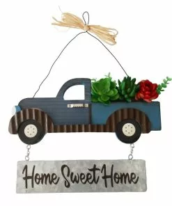 Hot Sale 🥰 RK Brand Alpine Hanging Blue Truck Home Sweet Home Décor - SCC532HH-BL - Garden Accessories 👏