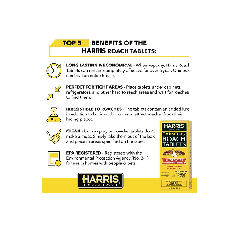 Hot Sale π€© PF Harris Famous Roach Tablets, 6oz - HRT-6 - Bug Candles & Zappers π - Image 6