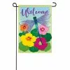 Wholesale 👏 Evergreen Dragonfly Welcome Garden Applique Flag - 169131 - Garden Flags 😍