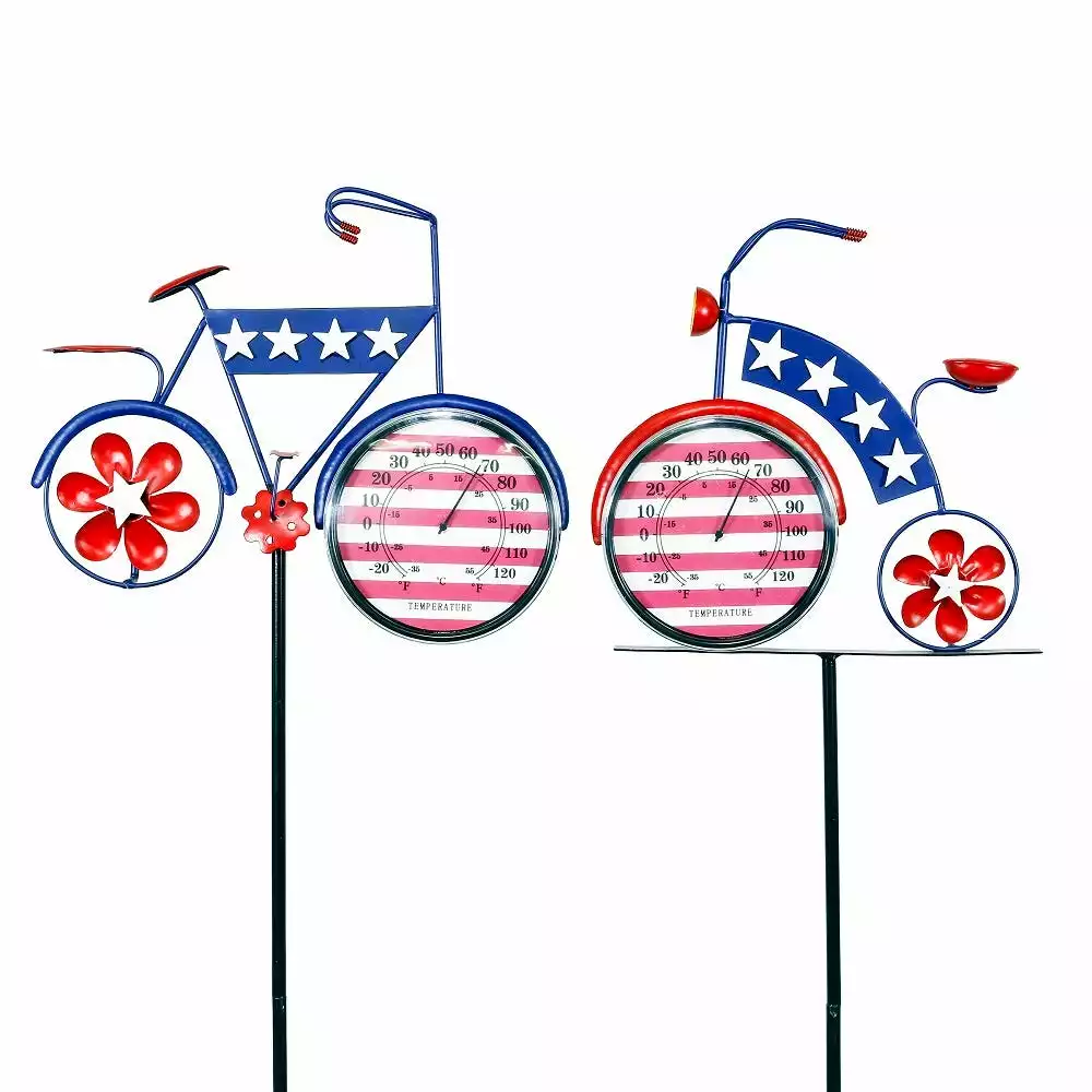 Outlet π― Alpine Americana Cycle Spinner Stake - LJJ1094A - Garden Accessories π