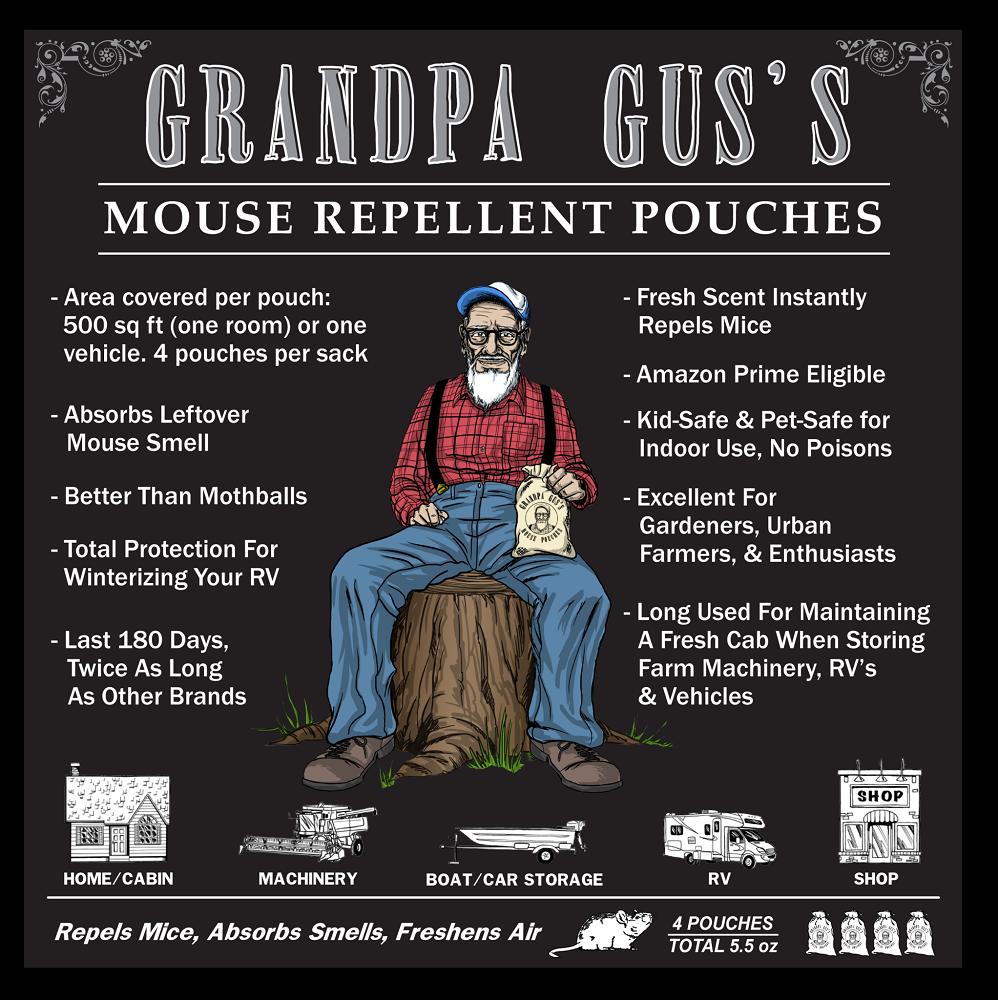 Buy π Grandpa Gus's Grandpa Gus Mouse Repellent Pouches - GMM-4-15 - Baits & Traps π - Image 2