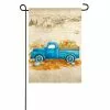 Coupon 😀 Evergreen Pumpkin Farm Truck Garden Suede Flag - 14S9281 - Garden Flags 🧨
