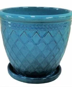 Cheapest 𧨠Various Brands Woven Planter, Dropping Blue, Large - ASCBRP8DBL - Planters π₯°