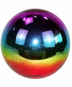 Best deal 🔥 Alpine 10" Mosaic Gradient Rainbow Glass Gazing Globe - HMD128 - Garden Accessories 🎉