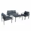 Top 10 ✔️ Maple Ridge 4-Piece Outdoor Patio Furniture Conversation Set with Padded Deep Seating - SW-RK973U - Patio Sets & Furniture 😉