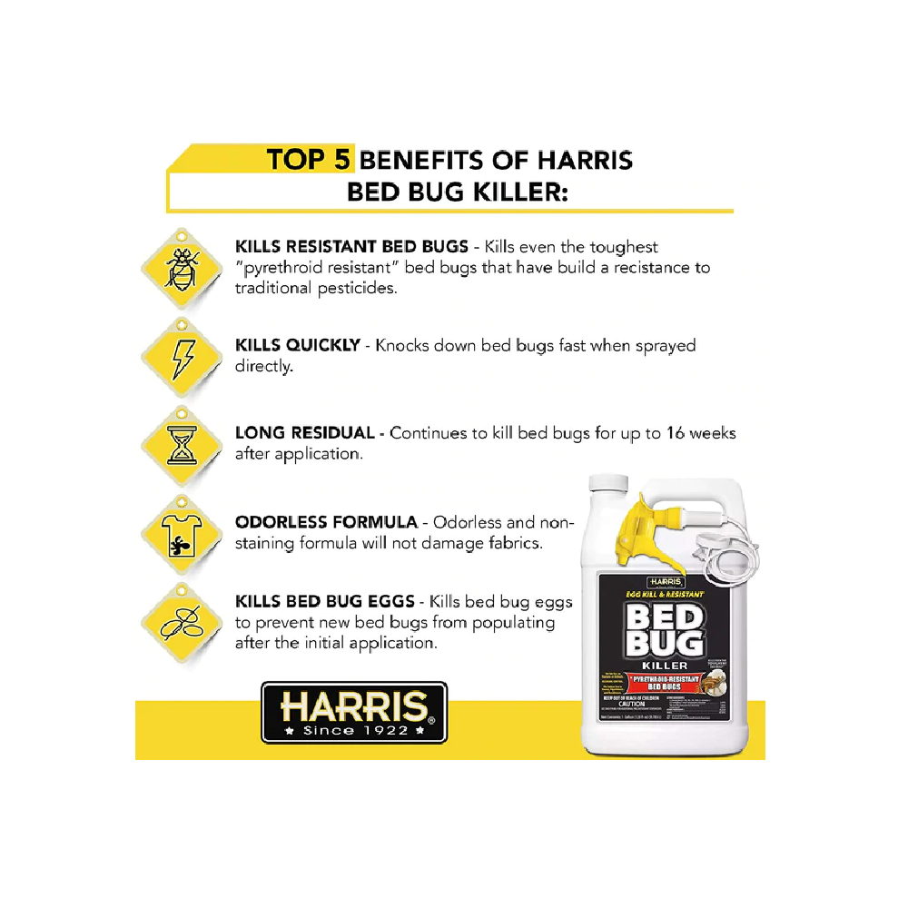 Outlet 𧨠PF Harris Egg Kill & Resistant Bed Bug Killer, 1 Gallon - BLKBB-128 - Bug Candles & Zappers π - Image 3