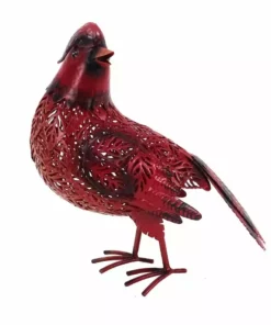 Top 10 ❤️ Alpine 11" Tall Poise Red Metal Cardinal Bird Décor - JUM426HH - Garden Accessories 🥰