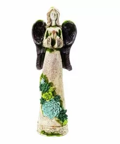 Coupon ✔️ Alpine 25" Praying Statue with Floral Accents - BEH252 - Garden Accessories 👏