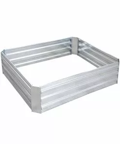 Discount 🎁 Maple Ridge Galvanized Metal Planter Box - 89-954-0204 - Decorative Planters ❤️