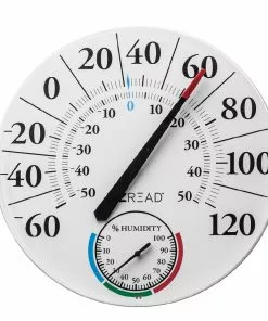 Flash Sale ⭐ EZ Read 12.5 Dial Thermometer with Hygrometer 840-1212 - Thermometers & Weather Gauges 🌟