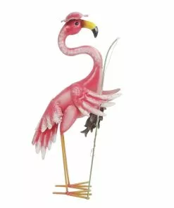 Cheap 😉 Alpine Pink Fishing Flamingo Décor - BVK640 - Garden Accessories 🎉