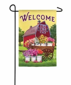 Flash Sale 😍 Evergreen Flower Farm Spring Welcome Garden Suede Flag - 14S9061 - Garden Flags ✨