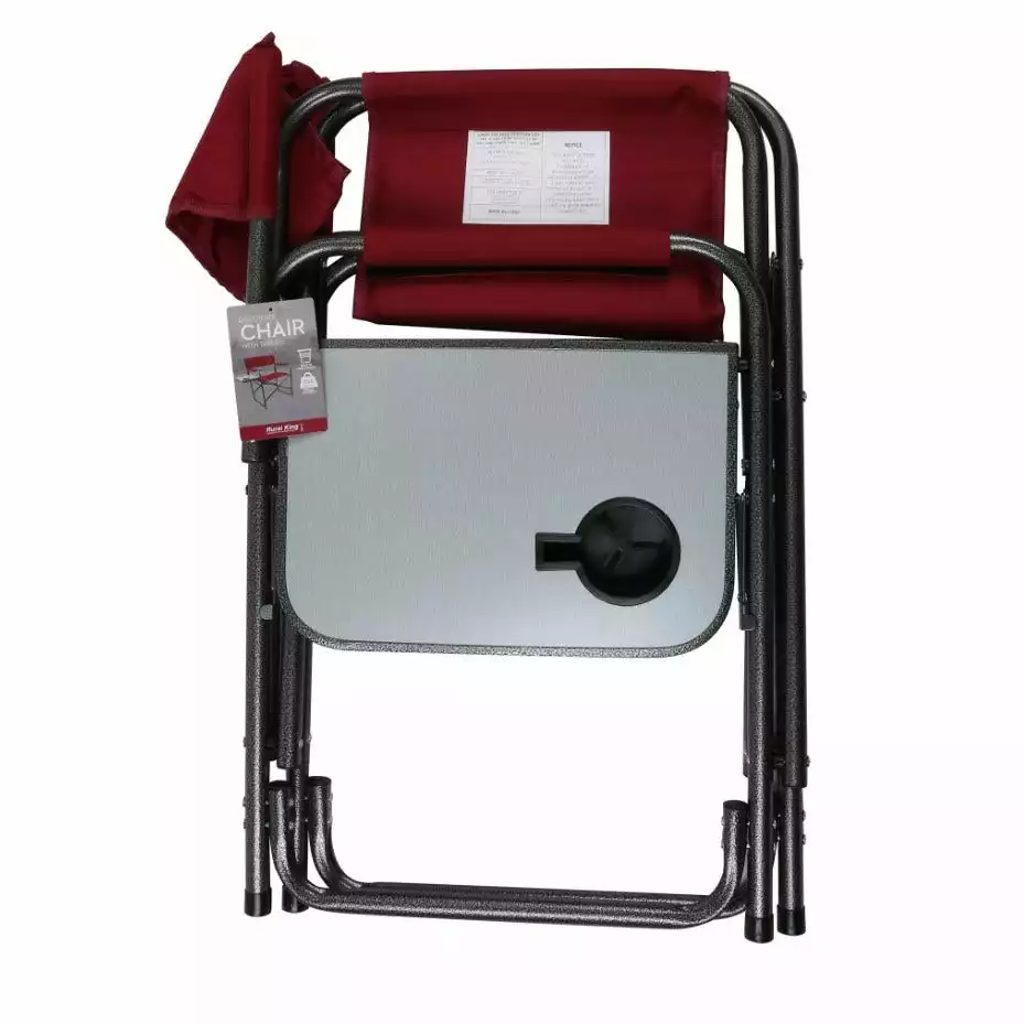 Cheapest π Various Brands Director's Chair with Table - Maroon 87-845-0204 - Camp Furniture π - Image 4