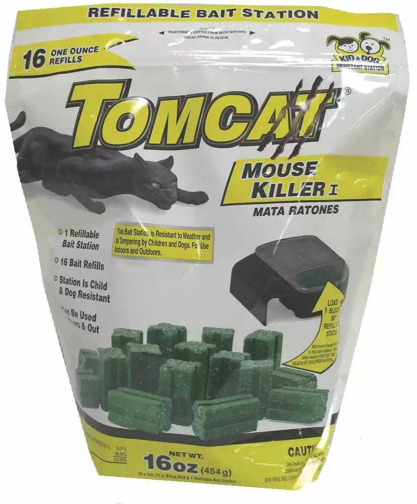 Budget π Tomcat Mouse Killer I 16 x 1 oz Refillable Mouse Bait Station Bag - 22786 - Baits & Traps β
