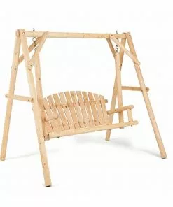 Best Pirce β€οΈ Kingfield Enterprise Maple Ridge Wooden Log Swing - 87-680-0204 - Swings & Hammocks β€οΈ