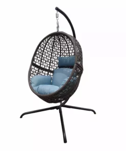Best reviews of β Maple Ridge Hanging Egg Swing Large Basket Style Chair with Fluffy Cushion - SW-RK916 - Patio Sets & Furniture π