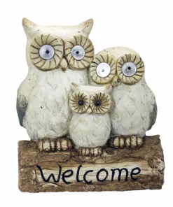 Top 10 ✔️ Assorted Alpine Solar Owl Family inch Welcome inch Statue QWR476SLR - Garden Accessories 😍