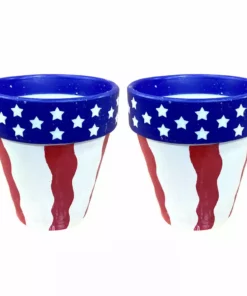 Deals ✨ Ambia American Flag Design Citronella Candle, 2 Pack, 3.5oz each - AY71-33079 - Bug Candles & Zappers 🎁