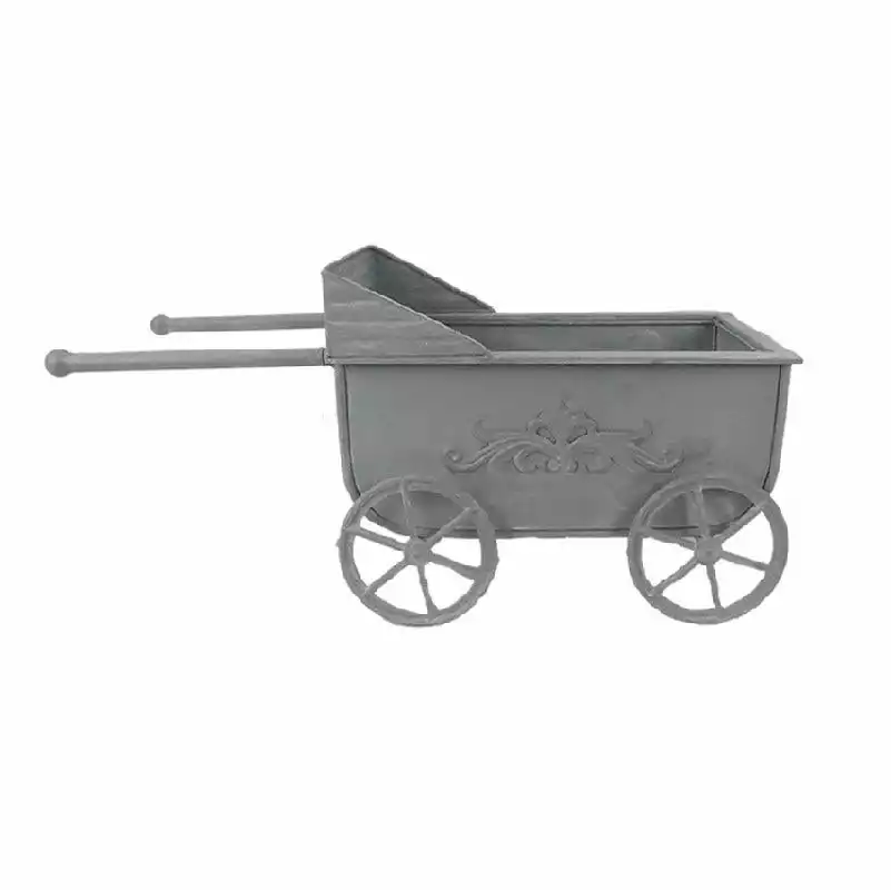 Hot Sale π Alpine Rustic Metal Handcart Planter Assorted - KIY460A - Decorative Planters π