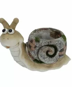 Cheap 🔥 Alpine Light Brown Snail Statue Pot Planter - HEH412 - Decorative Planters 🧨