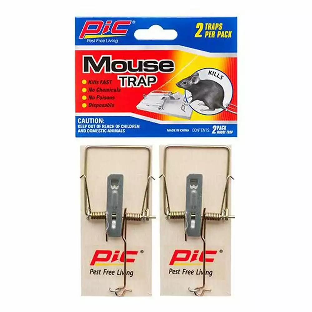 Discount π Pic Wood Mouse Trap, 2 Pack - MTW-2 - Baits & Traps π