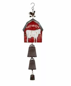 Best deal 💯 RK Brand Alpine Howdy Red Barn Cow Wind Chimes - LJJ1424HH 🌟
