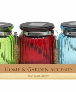 Flash Sale 🎉 Alpine Assorted Solar Glass Hanging Jar with LED Lights QMC194ABB 😀