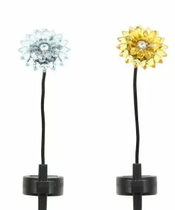 Best deal 🤩 Assorted Alpine Solar Acrylic Chrysanthemum Stake Light QYY100ABB - Garden Accessories 💯
