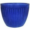 Budget 👏 Various Brands Round Planter with Vertical Ribbing, Falling Blue, Small - GC0577FBS - Planters 🛒